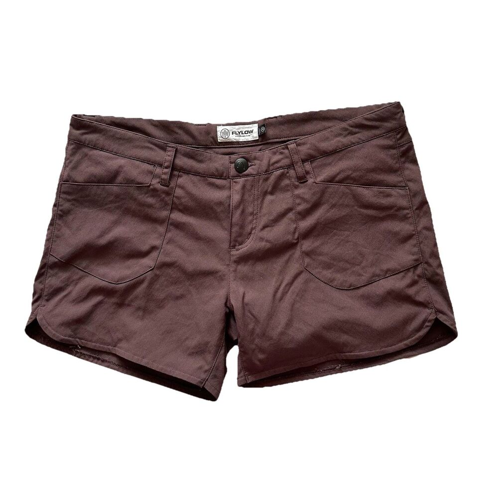Flylow Women's High-Waist Brown Utility Shorts